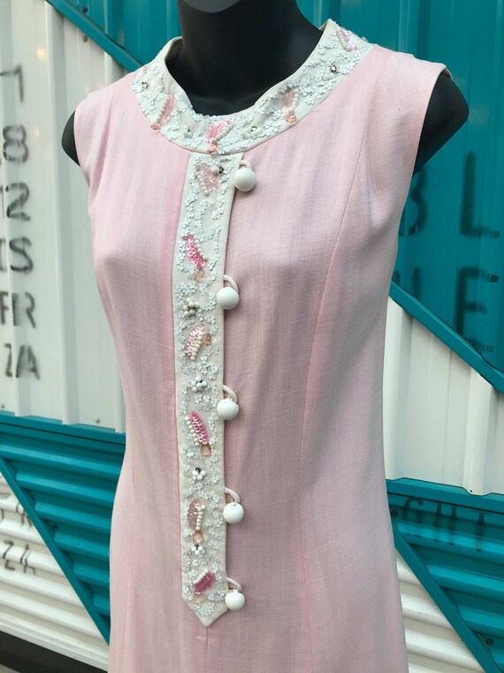 1940s "Marion McCoy Originals"  Pale Pink Linen S… - image 3