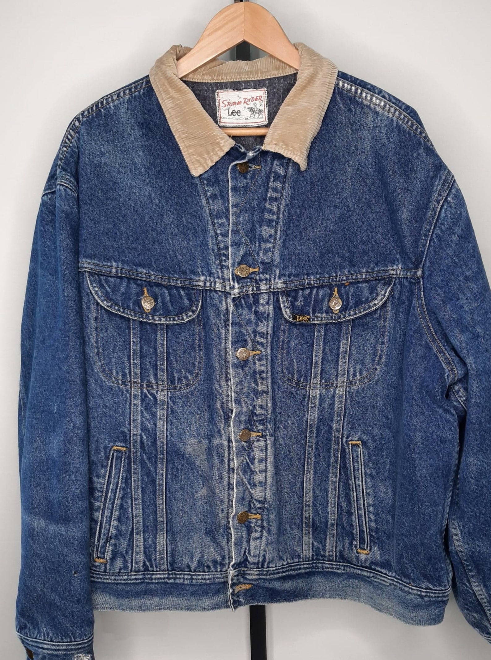 Rare Vintage Lee Storm Rider Blanket Lined Denim Jacket With Etsy
