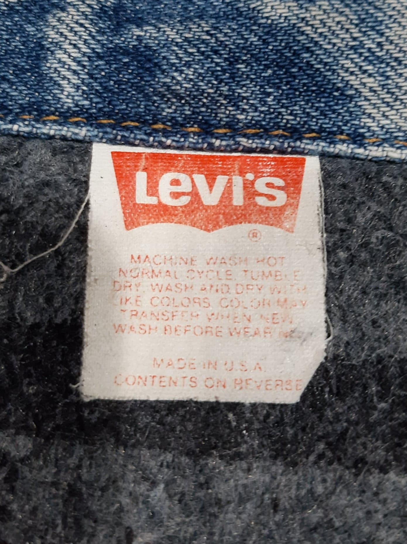 Vintage Levis Blanket Lined Denim Jacket Made in U.S.A Etsy