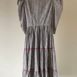 Antique 1930s Small Print Cotton Prairie Dress Sz S image 5