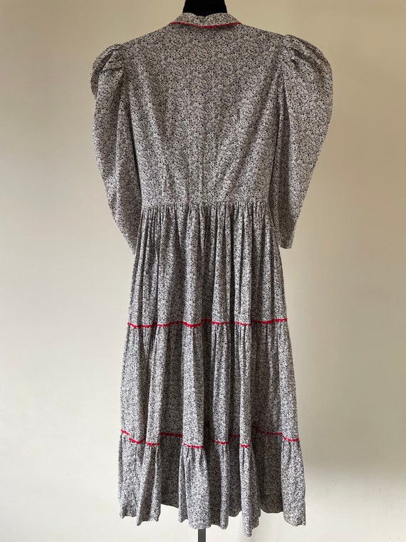 Antique 1930s  Small Print Cotton Prairie Dress -… - image 5
