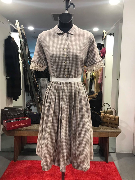 1950s "Cay Artley" Gingham Day Dress