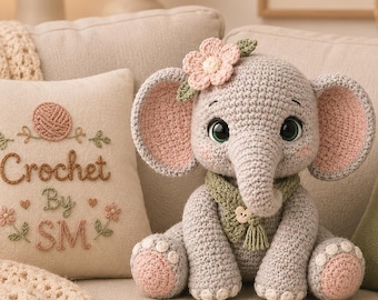 Elefant Häkelanleitung, PDF, Amigurumi Spielzeug, anfängerfreundlich, Plüschtier (Digitaler Download)