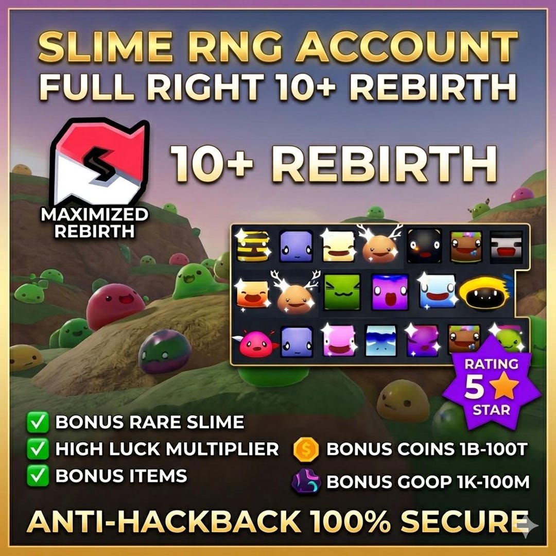 Slime RNG | 10+ Rebirth | Rare Items | Bonus Coins & Goop - Etsy
