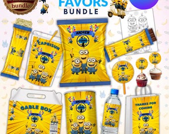 Banana Buddies Birthday Party Printable Bundle | Editable Canva | Instant Download | Banana Buddies Party Favors | Chip Bag Water Bottle