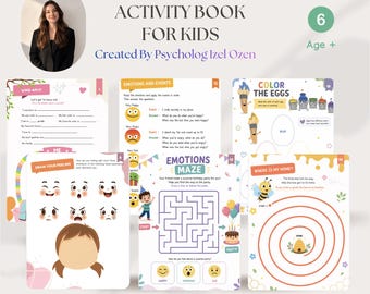 Kids Activity Book | Brain Gym exercise |  self-regulation | emotions, feelings, psychology CBT | Digital Download | Executive functions
