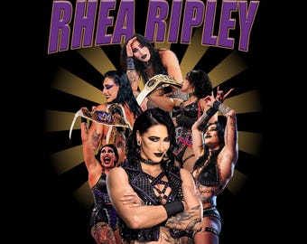 Diseño de camiseta de lucha libre de Rhea Ripley (archivo digital)