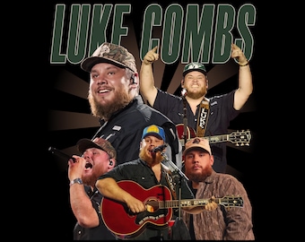 Concierto de Luke Combs PNG, diseño de camiseta de música country (archivo digital)