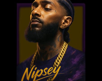 Nipsey Hussle PNG, listo para imprimir, diseño imprimible, artista de hip-hop, años 90, rapero, diseño de camiseta de rap, 300 dpi