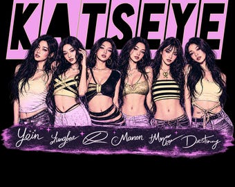KATSEYE K-Pop Clipart PNG / Arte de fan de Chaos Tour (Descarga digital)