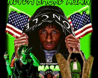 Archivo PNG de YoungBoy (Descarga digital) – Diseño de camiseta de alta resolución