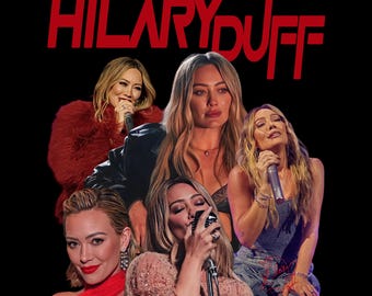 Hilary Duff PNG: Diseño de camiseta de fanático vintage de los 90 (descarga digital) y listo para imprimir.