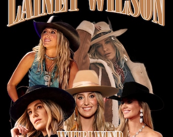 Diseño de camiseta de Lainey Wilson, archivo digital, 300 ppp, archivo PNG listo para imprimir.