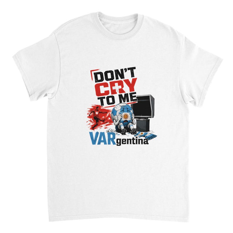 アルゼンチン サッカーTシャツ | 面白いサッカーファンTシャツ | ユニセックス コットンシャツ 画像 3