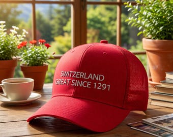 Die Schweiz ist seit 1291 großartig Schweizer Trucker Cap | Gestickter Schriftzug