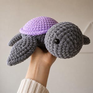 Crochet Turtle Plush Pattern PDF, Amigurumi Sea Turtle Tutorial (Digital Download)