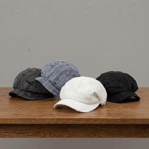 Vintage Y2K Distressed Ripped Beret Cloud Hat – Summer Streetwear Style