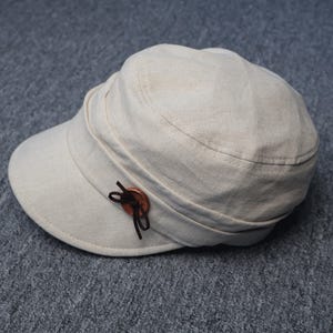 Japanischer Plissee Schieberhut Vintage Button Cadet Cap Plissee Baker Boy Cap für Frauen Japanischer Stil Flat Top Reiterhut Geschenk für Sie