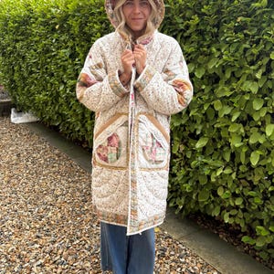 One-of-a-kind handmade up-cycled patchwork quilt coat