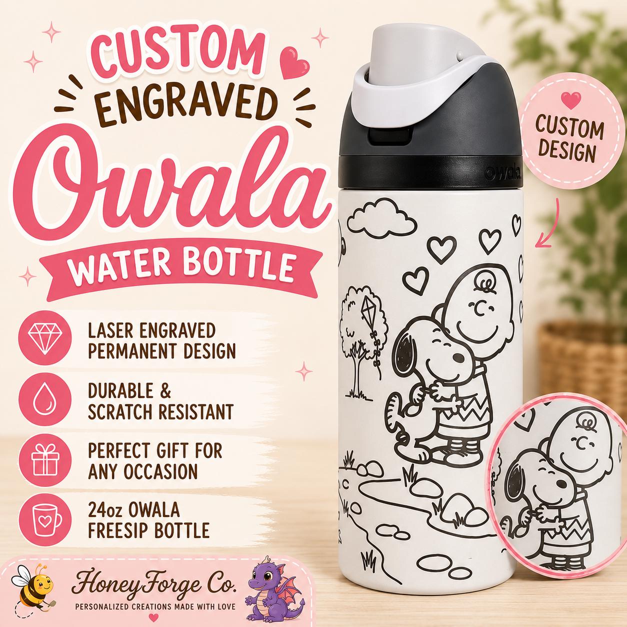 32oz Freesip Owala Snoopy - Etsy