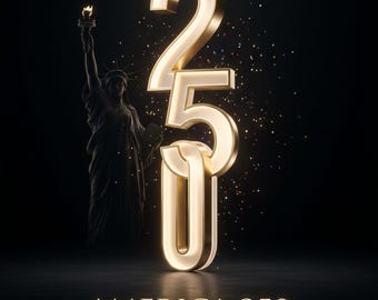 Stampa per il 250° anniversario degli Stati Uniti, decorazione murale patriottica, Statua della Libertà (download digitale)