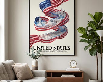 Decorazione murale con bandiera nazionale, stampa personalizzata della bandiera nazionale, download digitale, decorazione patriottica per la casa, scegli il tuo paese, poster stampabile da parete