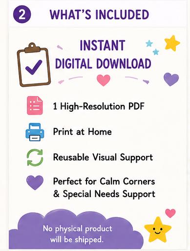 Calm Down Choice Board for Kids | Autism & ADHD Visual Support - Etsy