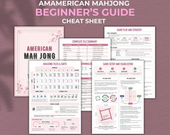 Mahjong Cheat Sheet, American Mahjong Reference Guide Printable, Tile Guide & Quick Reference, Mahjong 101, Beginner Friendly, PDF Download