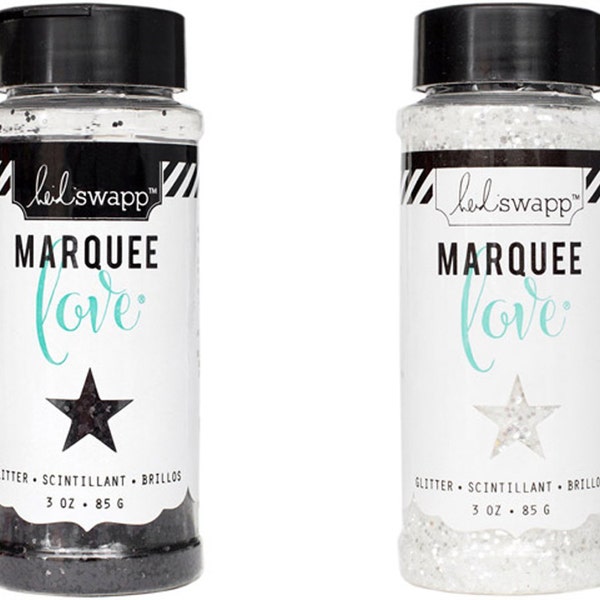 Heidi Swapp Marquee Love Chunky Glitter - 3 ounce bottle / Choice of colors : Black, White, Gold, Pink, Teal (Silver Sold Out) Craft Chunk