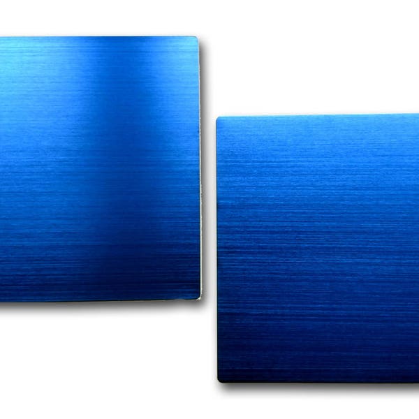 Blue Anodized Aluminum Blanks - 3.5" square - Rounded Corners - 26 Gauge - Double Sided Metal Sheet - Etching Engraving Jewelry Stamping DIY