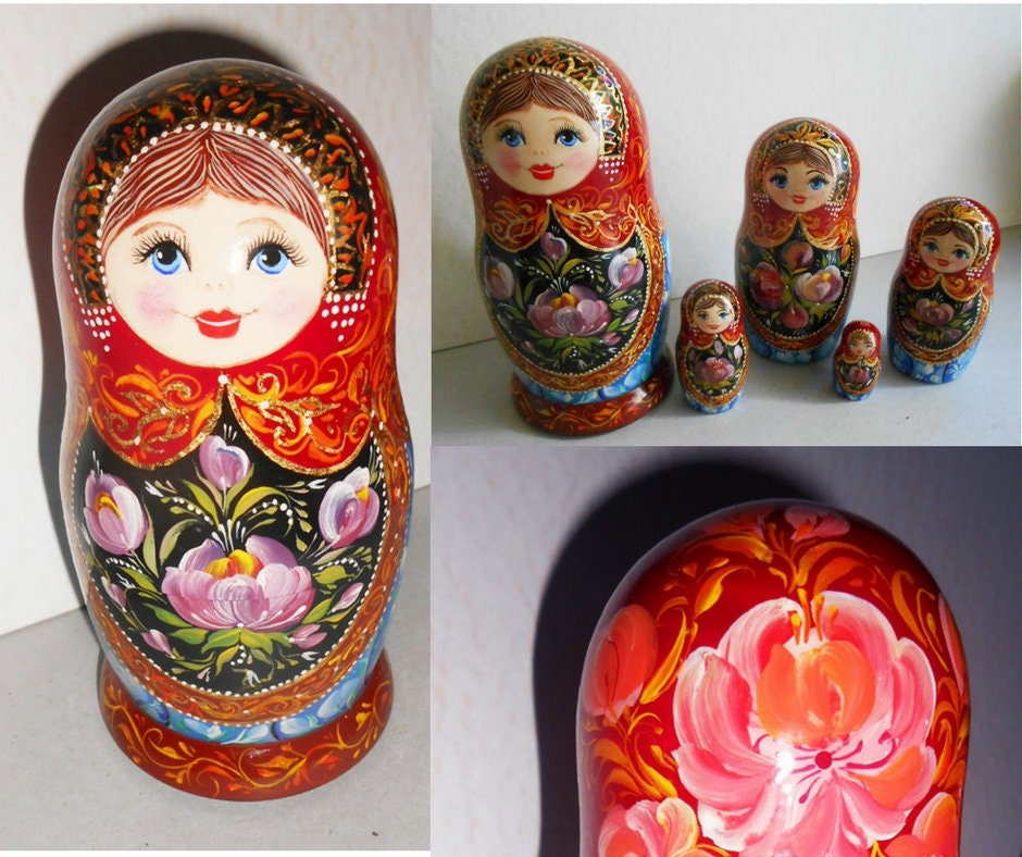 Russian nesting dolls Matryoshka in russian style Russia Etsy