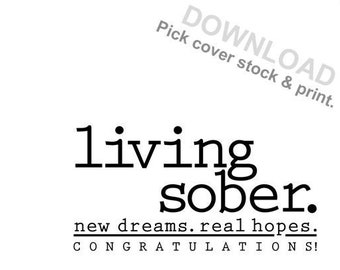 Sobriety Birthday Card, Happy Sobriety Birthday, Sobriety Anniversary ...