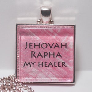 Jehovah Rapha My Healer Pendant Necklace CLMurphyCreative Creative Happenstance