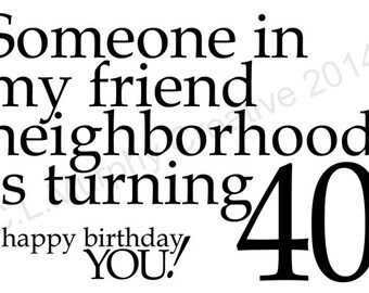 download 40th birthday turning 40 happy 40th birthday card etsy