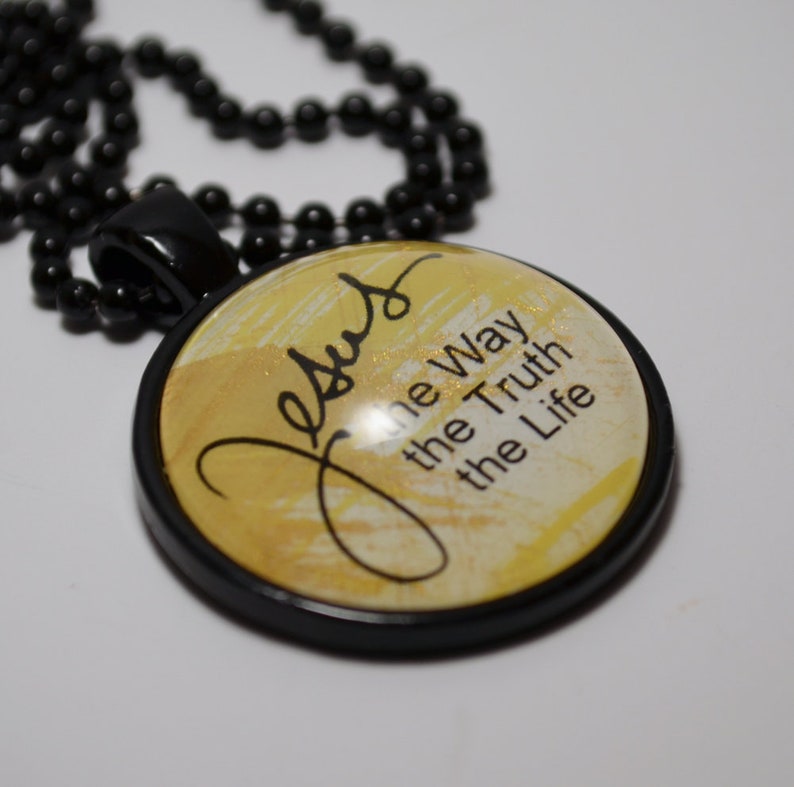 CLOSING SHOP SALE Jesus The Way The Truth The Life Pendant Necklace C L Murphy Creative CLMurphyCreative