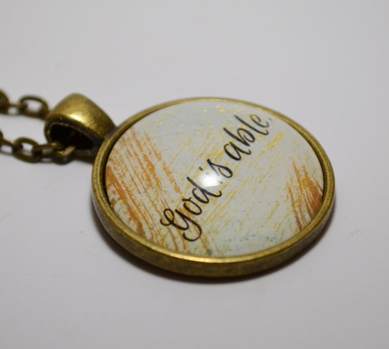 CLOSING SHOP SALE God is Able Pendant Necklace C L Murphy Creative CLMurphyCreative