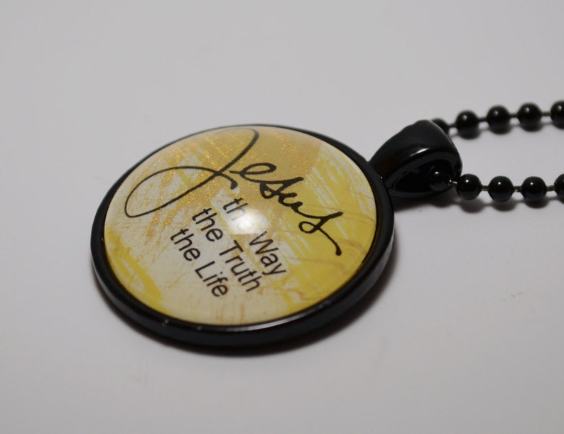 CLOSING SHOP SALE Jesus The Way The Truth The Life Pendant Necklace C L Murphy Creative CLMurphyCreative
