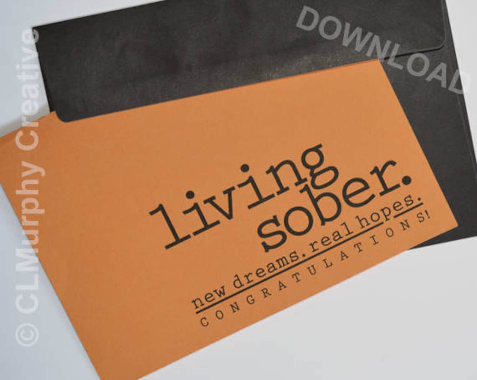 DOWNLOAD and PRINT Sobriety Anniversary Card Recovery - Etsy