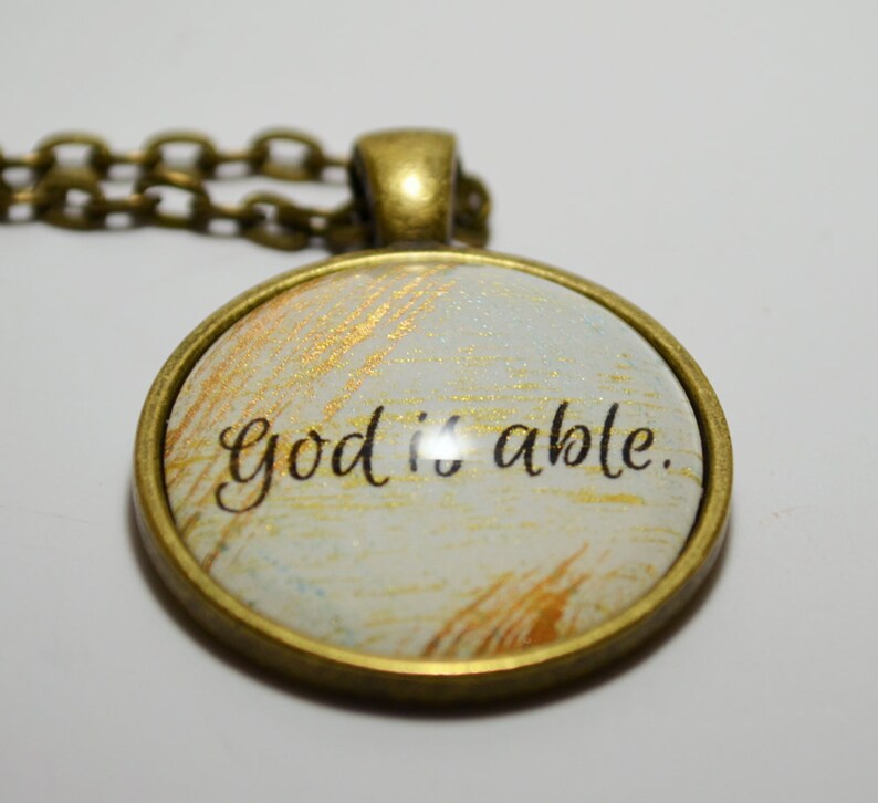 CLOSING SHOP SALE God is Able Pendant Necklace C L Murphy Creative CLMurphyCreative
