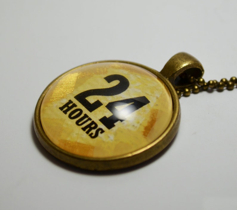 24 Hours Sobriety Recovery Pendant Necklace AA NA Jewelry CL Murphy Creative CLMurphyCreative