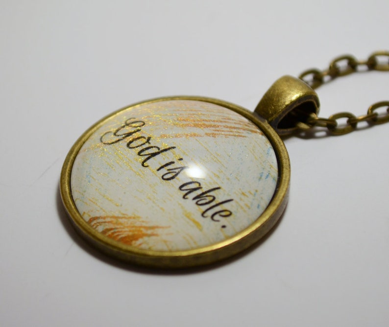 CLOSING SHOP SALE God is Able Pendant Necklace C L Murphy Creative CLMurphyCreative