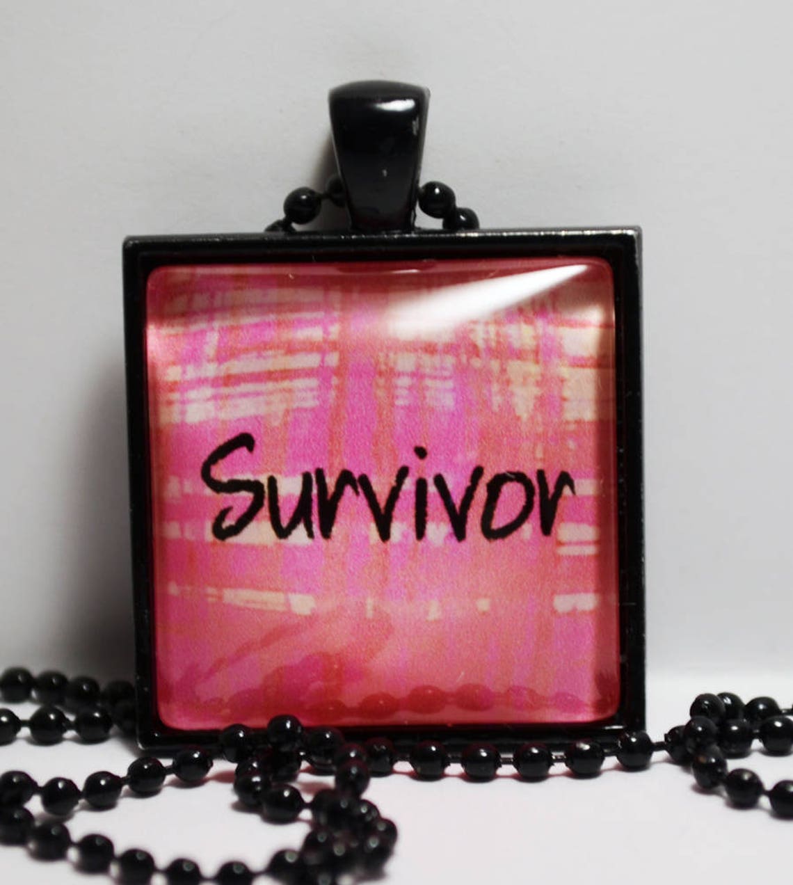 Survivor Custom Art Necklace Pendant Jewelry Cancer Survivor Etsy