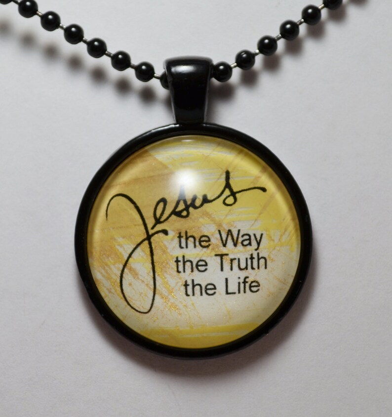 CLOSING SHOP SALE Jesus The Way The Truth The Life Pendant Necklace C L Murphy Creative CLMurphyCreative