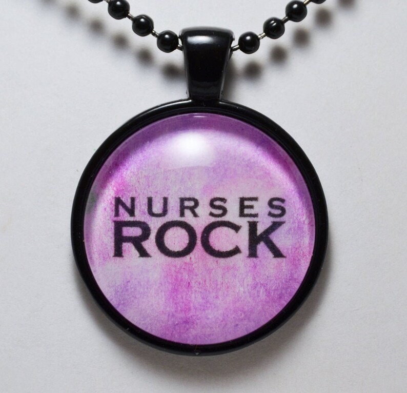 Nurse Pendant Necklace Nurse Appreciation Jewelry Nurses Rock Etsy