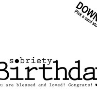 Sobriety Birthday Card, Happy Sobriety Birthday, Sobriety Anniversary ...