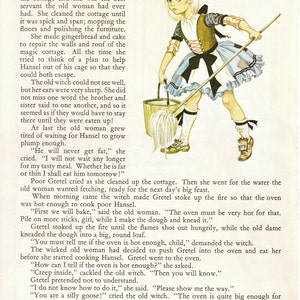 Hansel and Gretel - Vintage Illustration Storybook Print - Deans A Book of Fairy Tales - Paper Ephemera