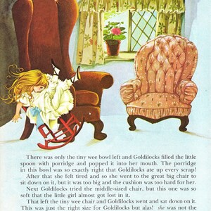 Goldilocks and the Three Bears Vintage Illustration Storybook Print ...