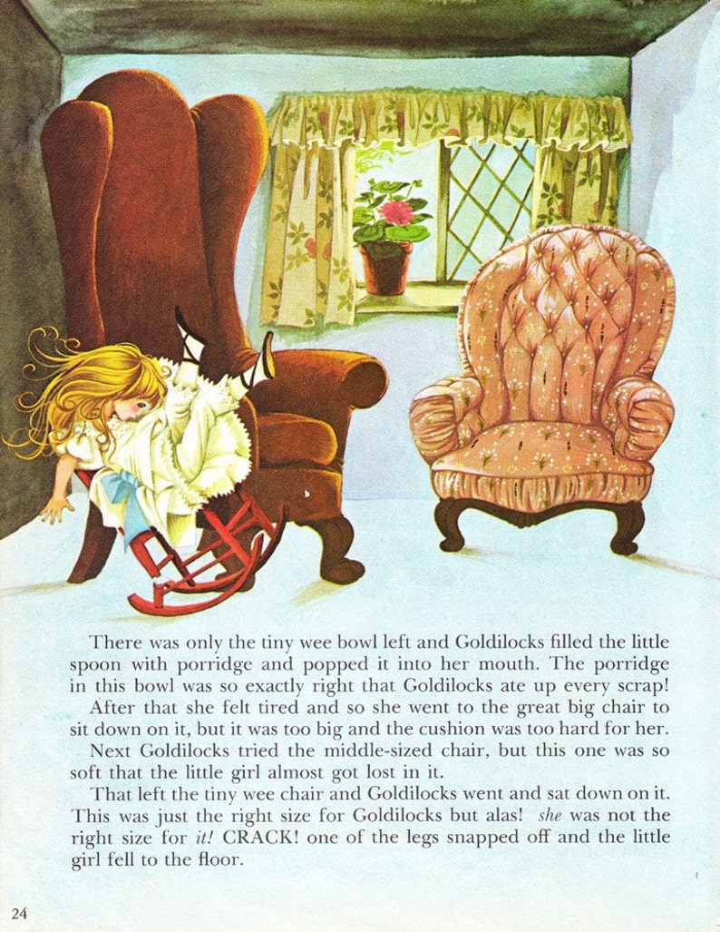 Goldilocks and the Three Bears Vintage Illustration Storybook Print Dean's A Book of Fairy Tales image 3