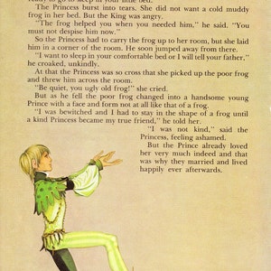 The Frog Prince - Vintage Illustration Storybook Print - Deans A Book of Fairy Tales - Paper Ephemera