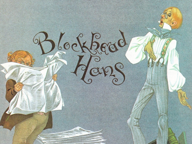 Blockhead Hans / the Darning Needle Vintage Illustration Etsy